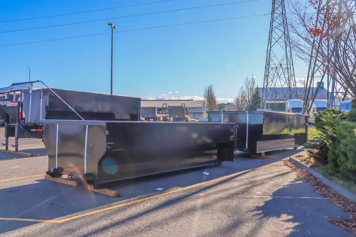 Roll-off dumpster ready for waste disposal at job site for Estate Cleanout Dumpster Rental in Perryville